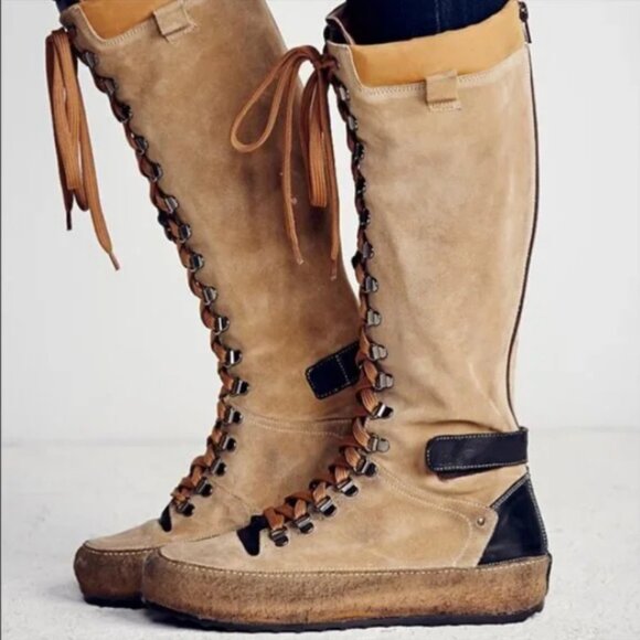 Free People Rugged First Light Tall Hiker Lace Up Boots...